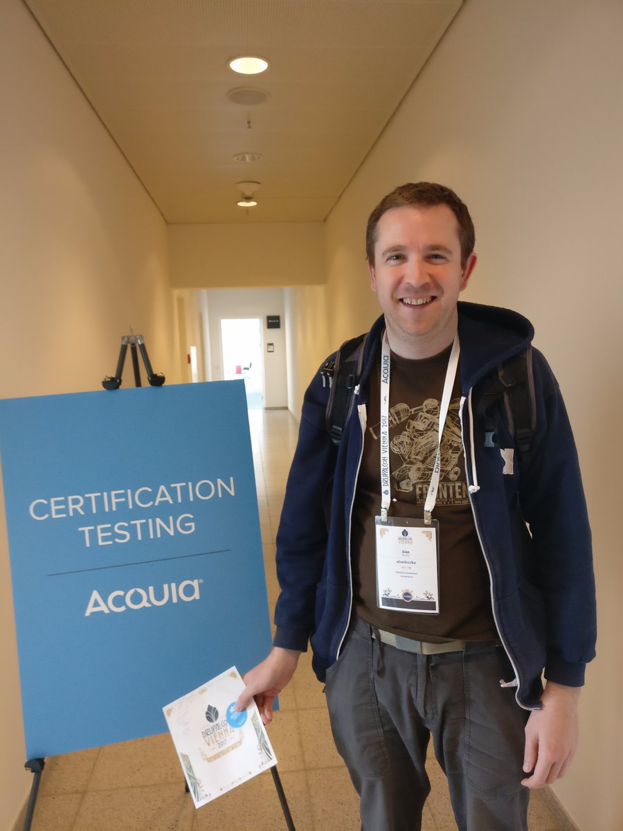 Alan with his new Acquia Developer Certification