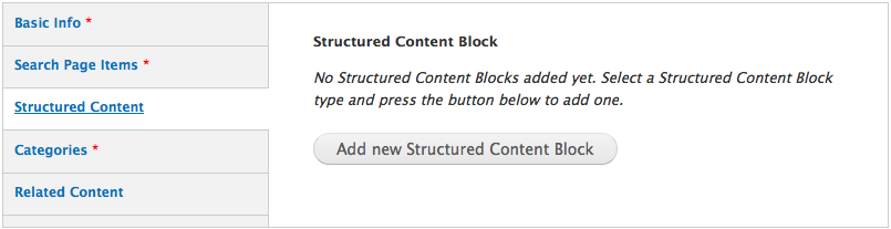 Drupal, adding structured content