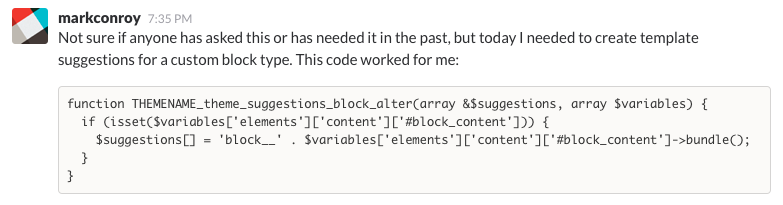 How to add template suggestions for custom blocks