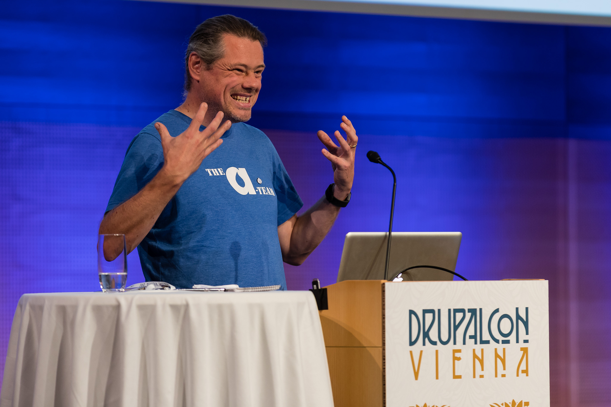 Anthony speaking at DrupalCon Vienna