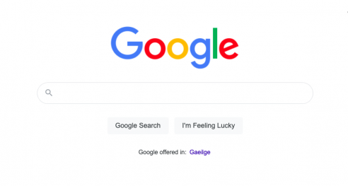 A screenshot of Google’s landing page