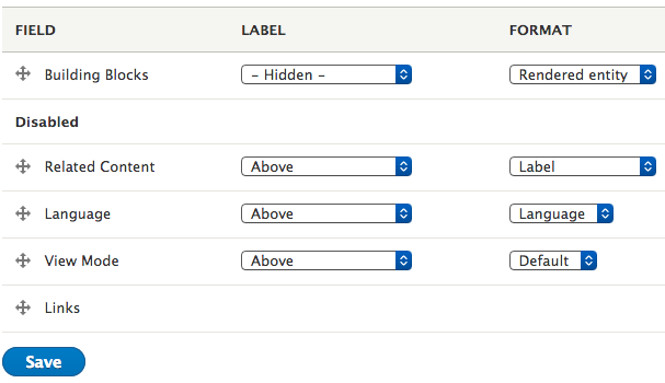 Drupal Entity Reference Field in Disabled Region