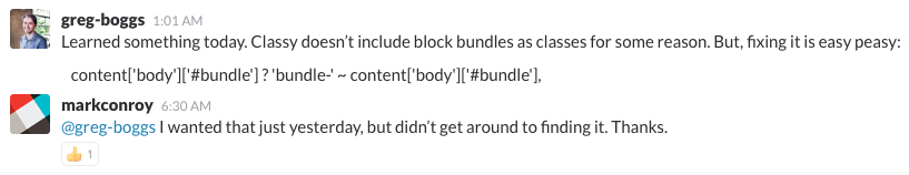 add bundle class to blocks