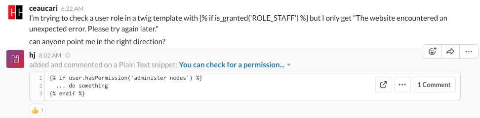 Check if a user has a permission in Drupal Twig