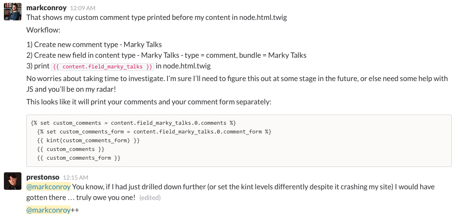 Print comments and form in Drupal Twig