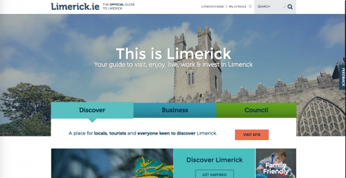 Screenshot of Limerick.ie home page