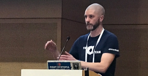 Mark Conroy speaking at DrupalCon Vienna 2017