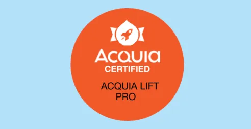 Acquia Lift Pro certification badge