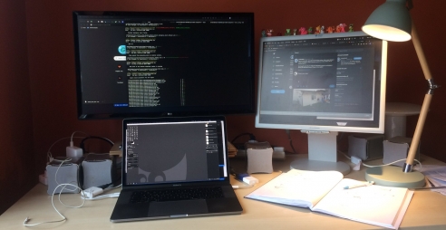 Anthony Lindsay's work-from-home workspace