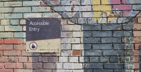 Accessibility Sign on Wall