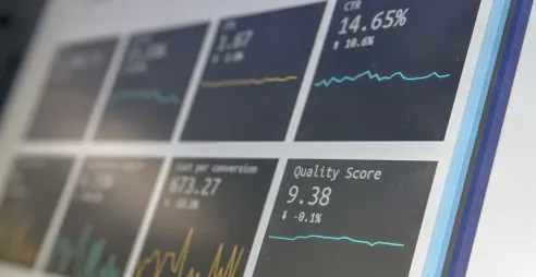 Picture of an insurance dashboard containing charts and graphs