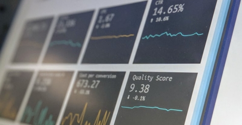 Picture of an insurance dashboard containing charts and graphs