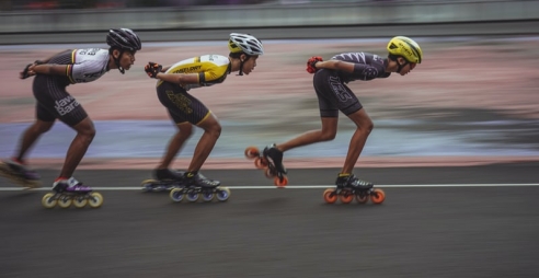 Three Skaters