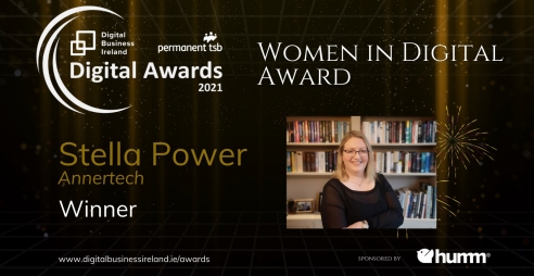 National Digital Awards 2021 - Women in Digital award - Winner is Stella Power, Annertech