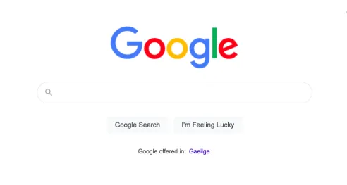 A screenshot of Google’s landing page