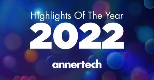 The words "highlights of the year 2022" appear on a blue, bubble background with the Annertech logo.