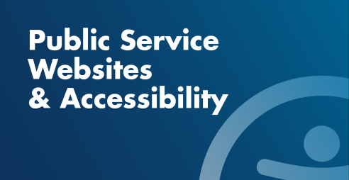 A stick figure depicting accessibility is overlaid on a blue background. The text reads “public services websites and accessibility“. Annertech's logo is at the bottom of the image.