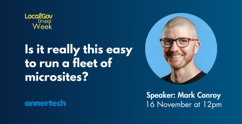 Mark Conroy will be presenting on Microsites at LocalGov Drupal Week.
