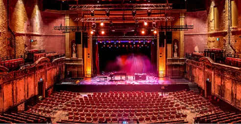 The stunning red Victorian architecture of the Alexandra Palace Theatre