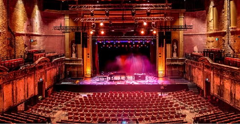 The stunning red Victorian architecture of the Alexandra Palace Theatre