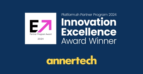 Annertech won the Innovation Excellence award at Platform.sh’s Partners Award Ceremony