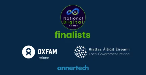 Annertech’s National Digital Awards Finalists for 2025 are Oxfam Ireland and Local Government Ireland