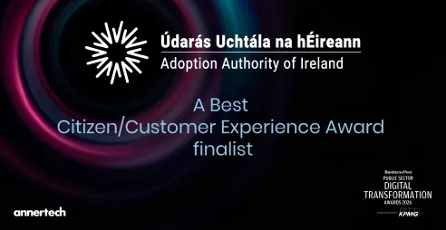 The Adoption Authority of Ireland website is a Digital Transformation Awards finalist