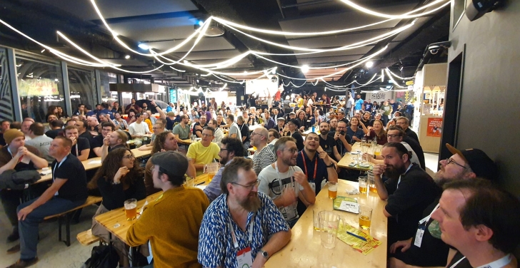 Trivia Night at Drupalcon Lille was packed to the rafters.