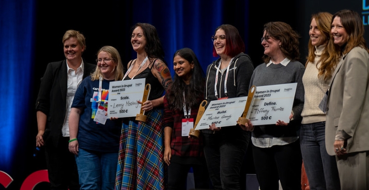 Women in Drupal are acknowledged during the opening ceremony at DrupalCon Lille