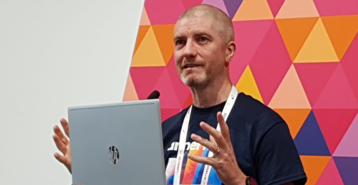 Mark Conroy presents on Microsites at DrupalCon Lille