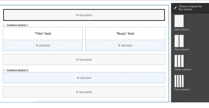 Layout builder's block structure is so simple to use