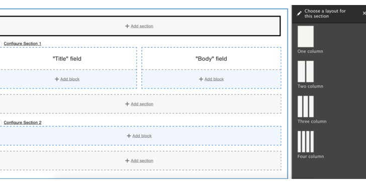 Layout builder's block structure is so simple to use