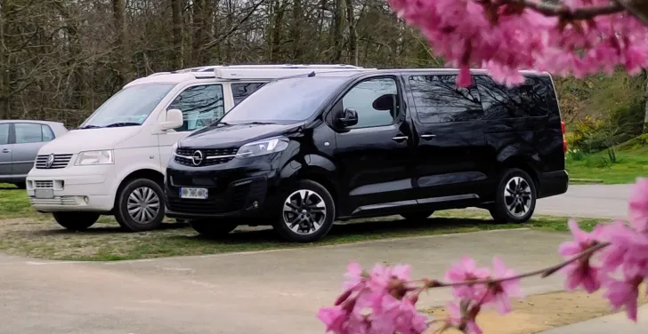 The new, black electric van.