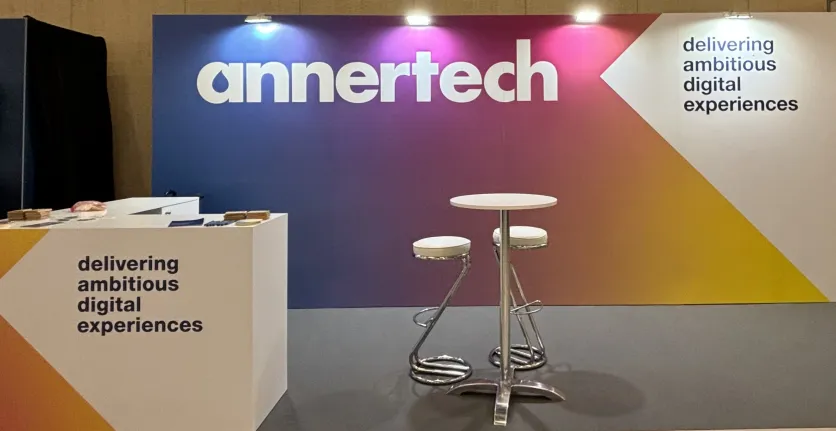 The Annertech booth at DrupalCon BArcelona 2024.
