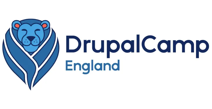 The blue lion logo of DrupalCamp England.