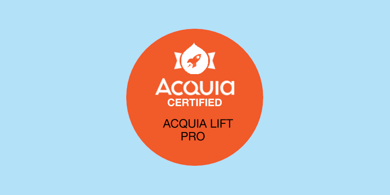 Acquia Lift Pro certification badge
