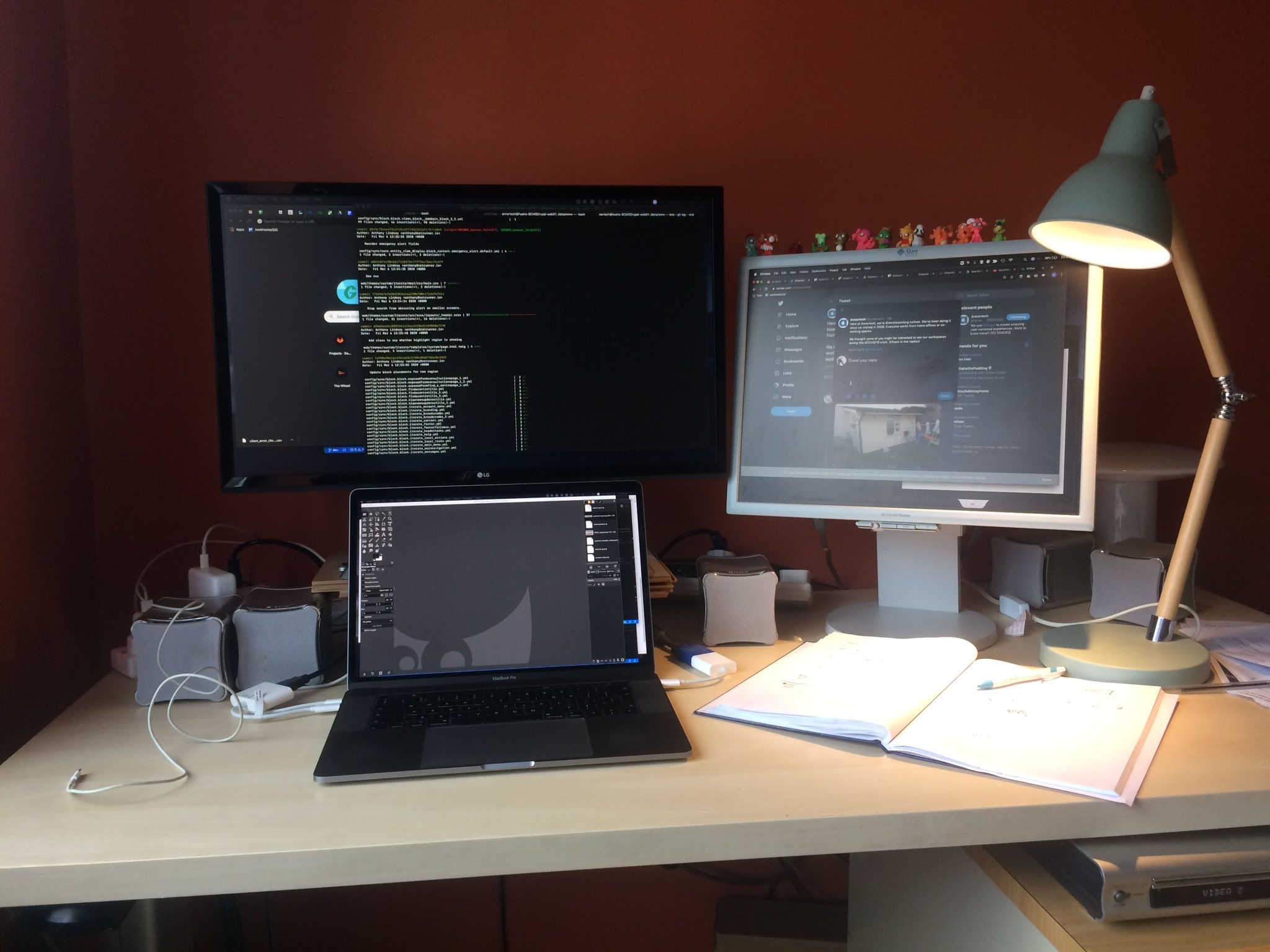 Anthony Lindsay's work-from-home workspace