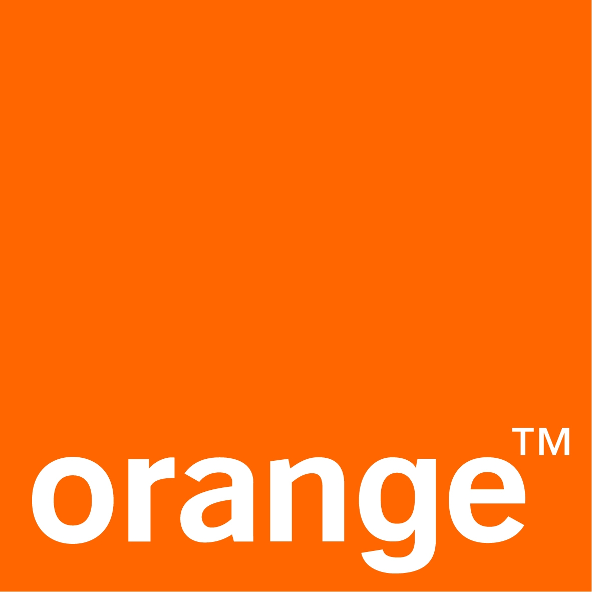 The Orange logo is an orange block with the word orange in white, lowercased and trademarked
