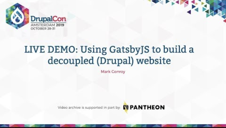 Using GatsbyJS to build a decoupled website