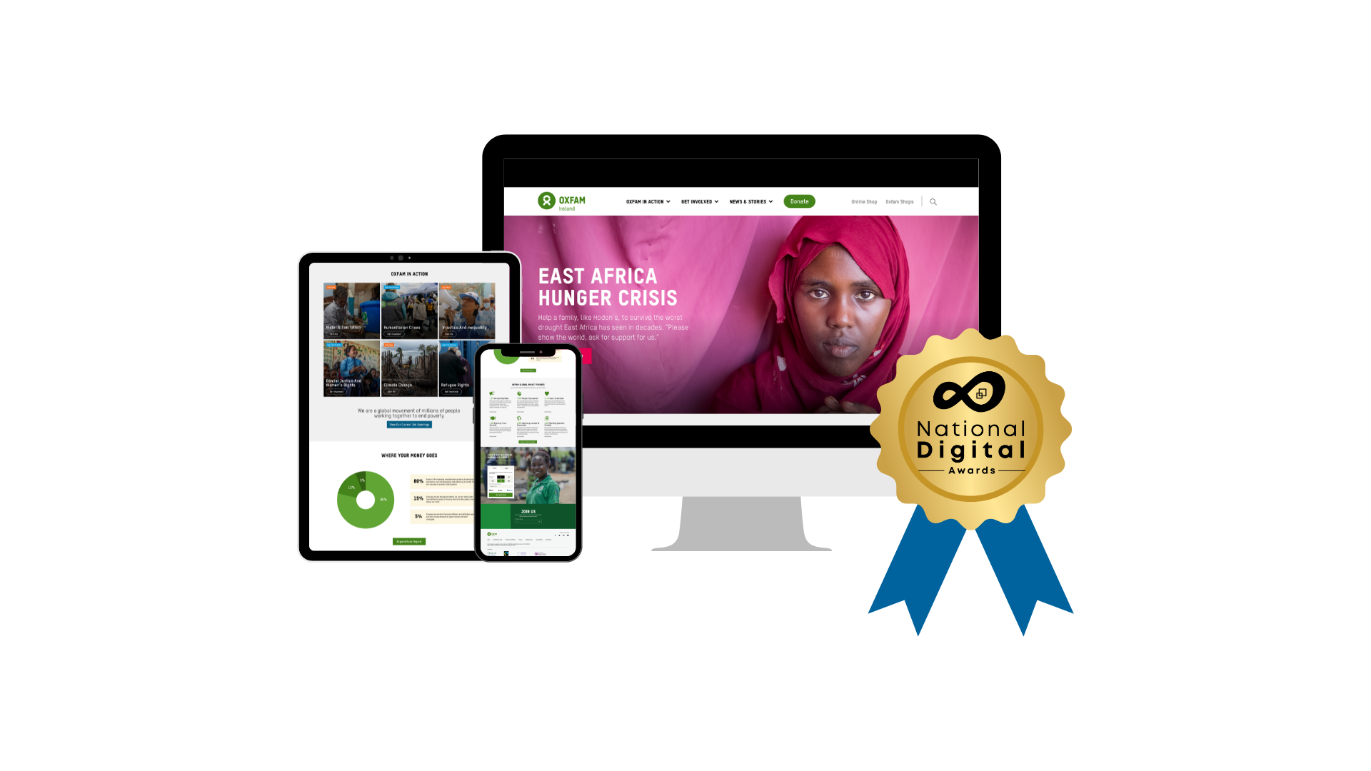 Oxfam featured in the National Digital Awards