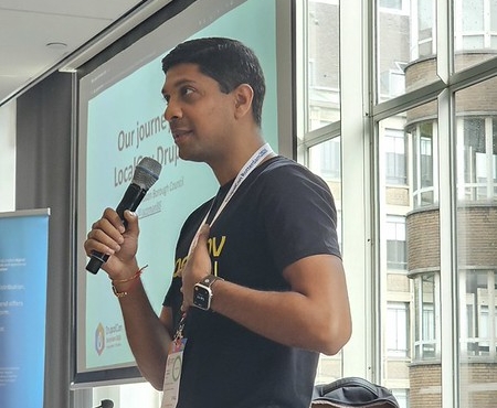 Luton's Jayvik Patel presents on Luton's new website.
