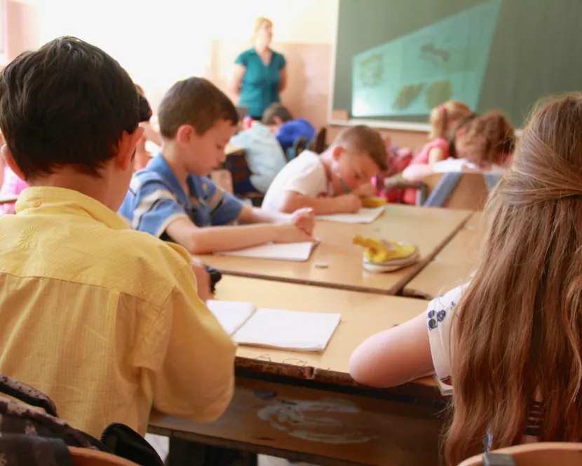 Children in a classroom