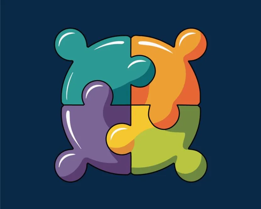 A colourful, entwined puzzle