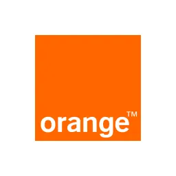 The Orange logo is an orange block with the word orange in white, lowercased and trademarked