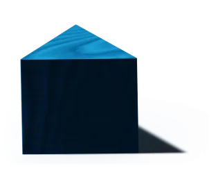 A blue triangle block