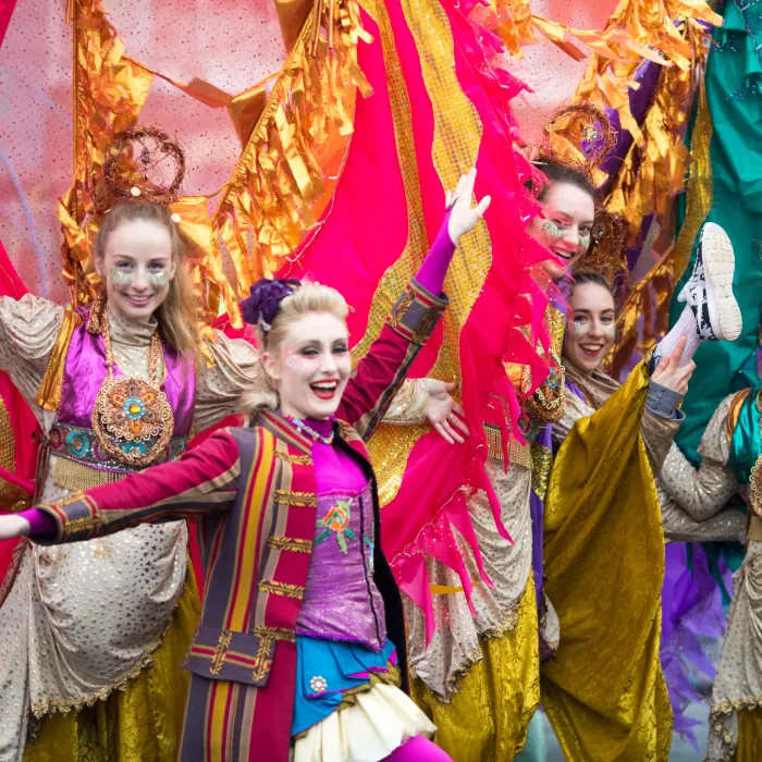 Limerick Ladies Dancing in Colourful Clothing