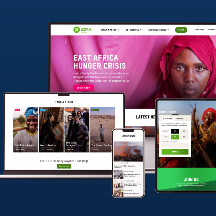 Oxfam's new website