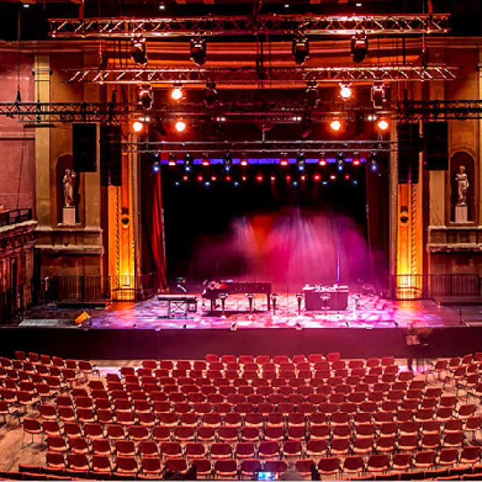 The stunning red Victorian architecture of the Alexandra Palace Theatre