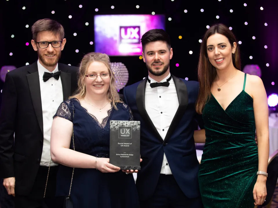 Winning team at UX Awards 2019