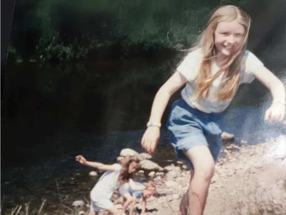 A young Stella Power spends time at the River Anner.